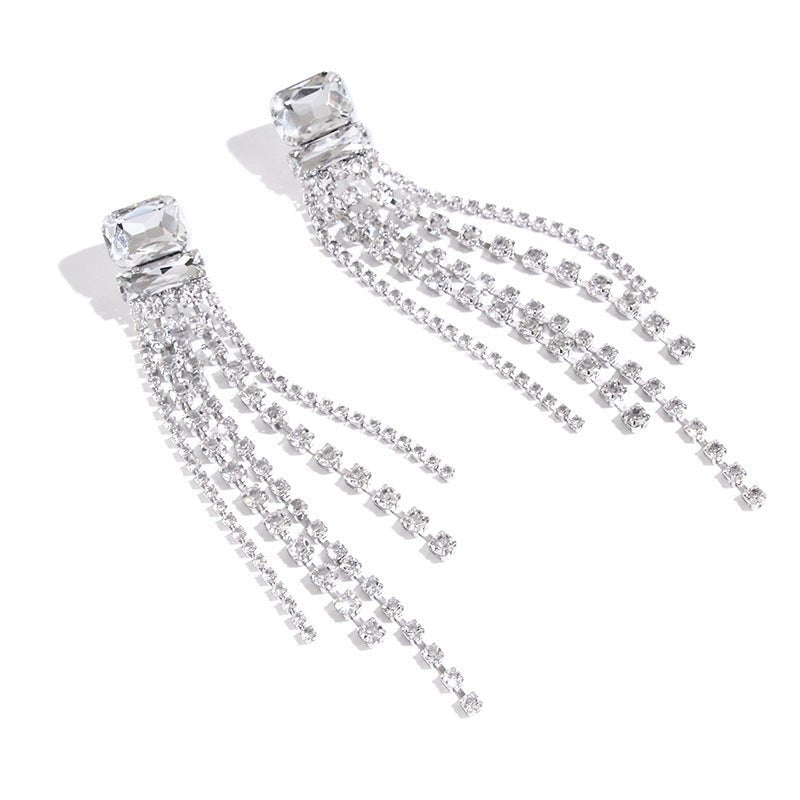Luxe Cascading Crystal Drop Earrings - SHICCACHE