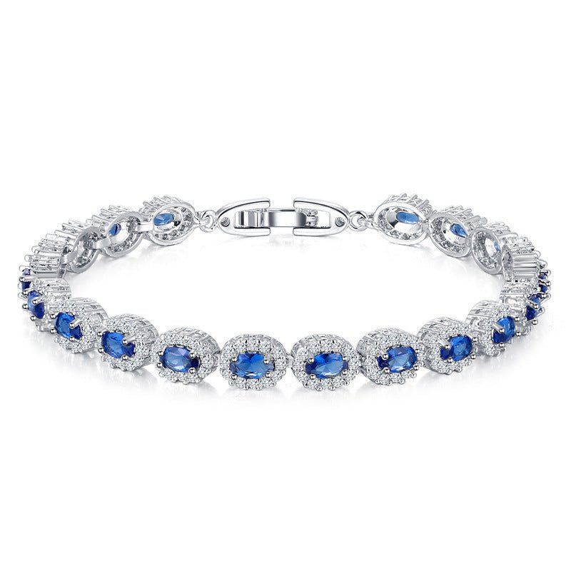 Midnight Sapphire Zircon Tennis Bracelet - SHICCACHE