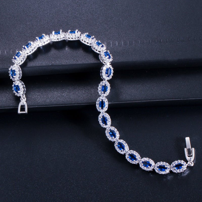 Midnight Sapphire Zircon Tennis Bracelet - SHICCACHE