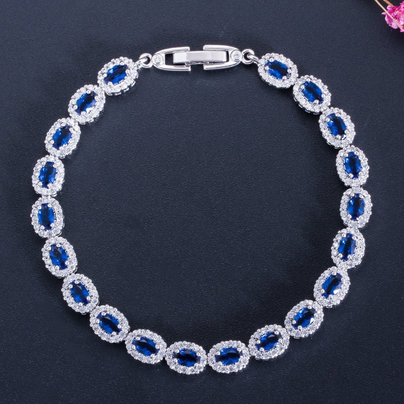 Midnight Sapphire Zircon Tennis Bracelet - SHICCACHE