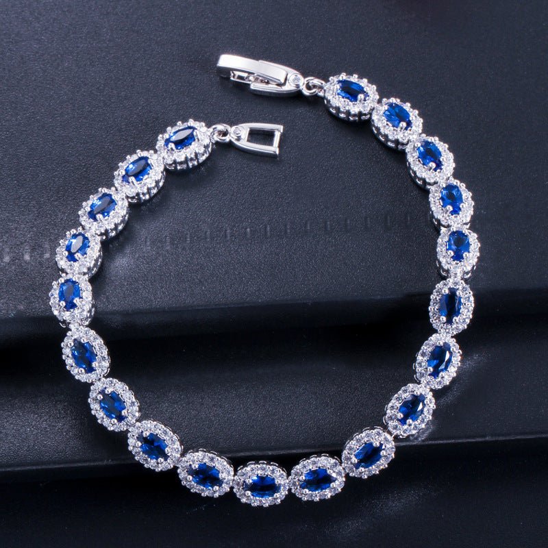 Midnight Sapphire Zircon Tennis Bracelet - SHICCACHE