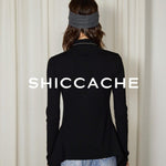 Minimalist Black High Neck Knit Top - SHICCACHE