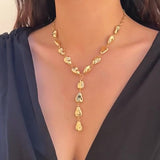 Molten Heart Drop Necklace - SHICCACHE