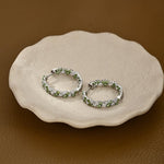 Peridot & Zirconia Eternity Hoop Earrings - SHICCACHE