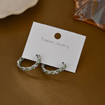 Peridot & Zirconia Eternity Hoop Earrings - SHICCACHE