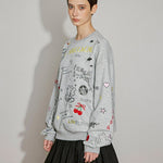 Playful Sketch Embroidered Sweatshirt - SHICCACHE