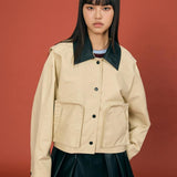 PU Lapel Short Jacket - SHICCACHE