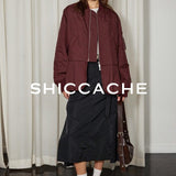Quilted Wine Red Jacket - SHICCACHE