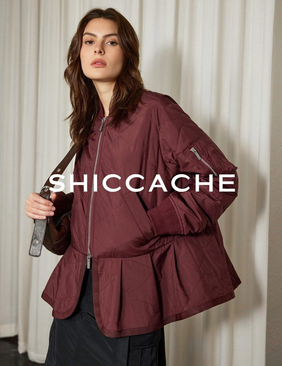 Quilted Wine Red Jacket - SHICCACHE