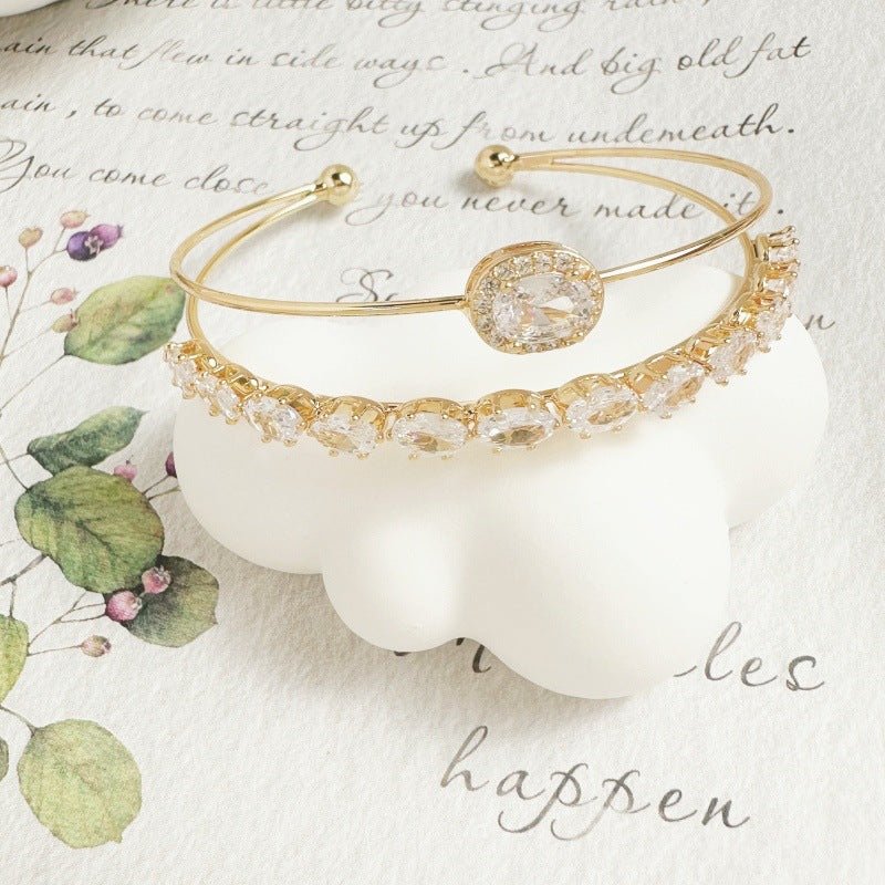 Radiant Bloom Zirconia Bracelet - SHICCACHE