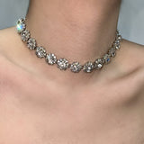 Radiant Blossom Rhinestone Choker - SHICCACHE