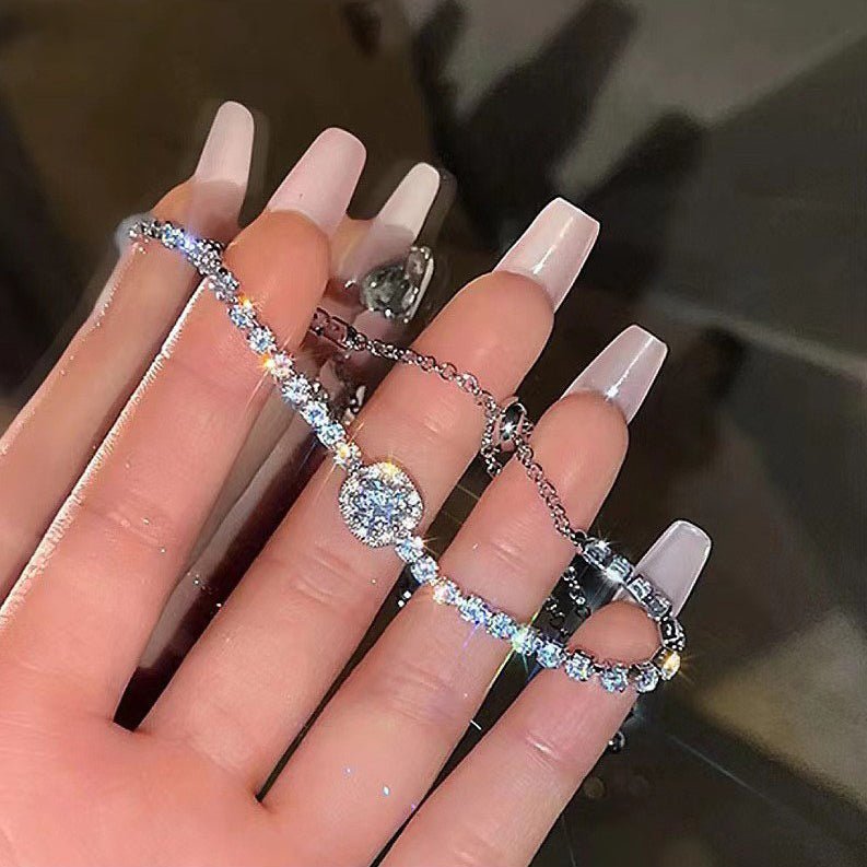 Radiant Halo CZ Crystal Bracelet - SHICCACHE