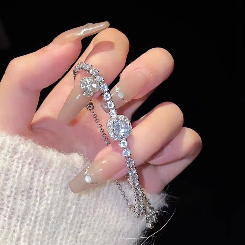 Radiant Halo CZ Crystal Bracelet - SHICCACHE
