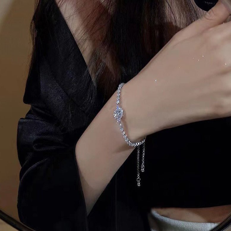 Radiant Halo CZ Crystal Bracelet - SHICCACHE