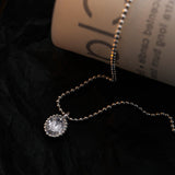 Radiant Oval Zircon Necklace - SHICCACHE