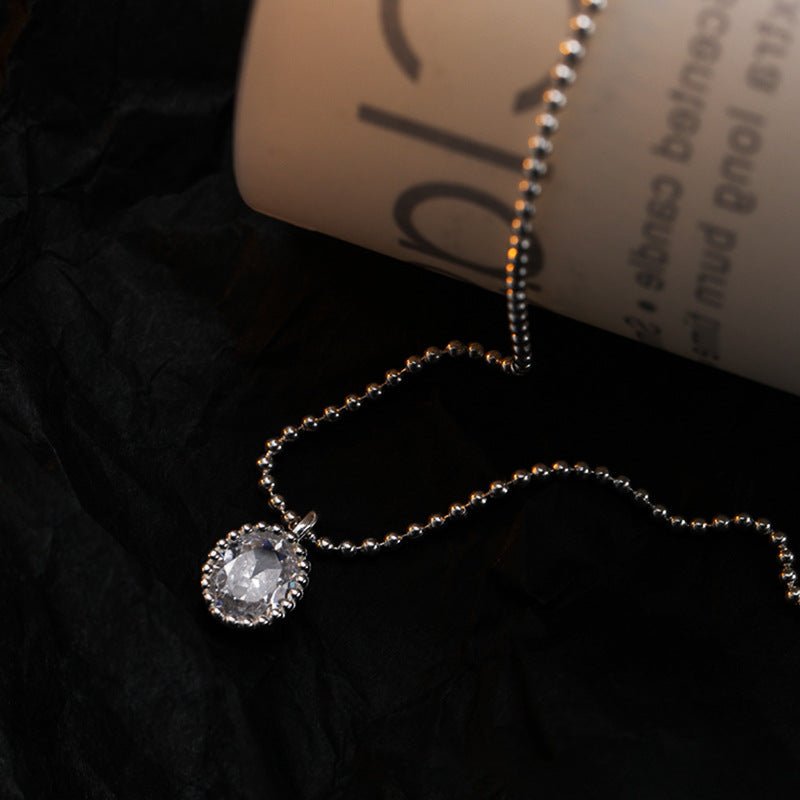 Radiant Oval Zircon Necklace - SHICCACHE