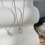 Radiant Oval Zircon Necklace - SHICCACHE