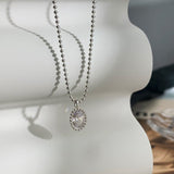 Radiant Oval Zircon Necklace - SHICCACHE