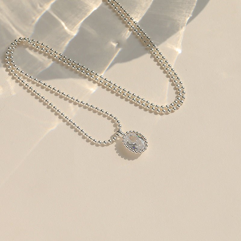 Radiant Oval Zircon Necklace - SHICCACHE