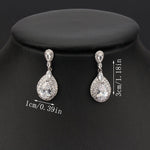 Radiant Teardrop Zircon Earrings - SHICCACHE