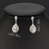 Radiant Teardrop Zircon Earrings - SHICCACHE