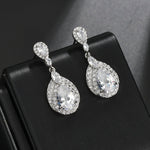 Radiant Teardrop Zircon Earrings - SHICCACHE