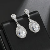 Radiant Teardrop Zircon Earrings - SHICCACHE