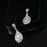 Radiant Teardrop Zircon Earrings - SHICCACHE