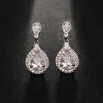 Radiant Teardrop Zircon Earrings - SHICCACHE