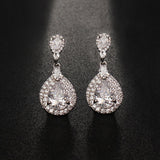Radiant Teardrop Zircon Earrings - SHICCACHE
