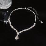 Radiant Teardrop Zircon Necklace - SHICCACHE
