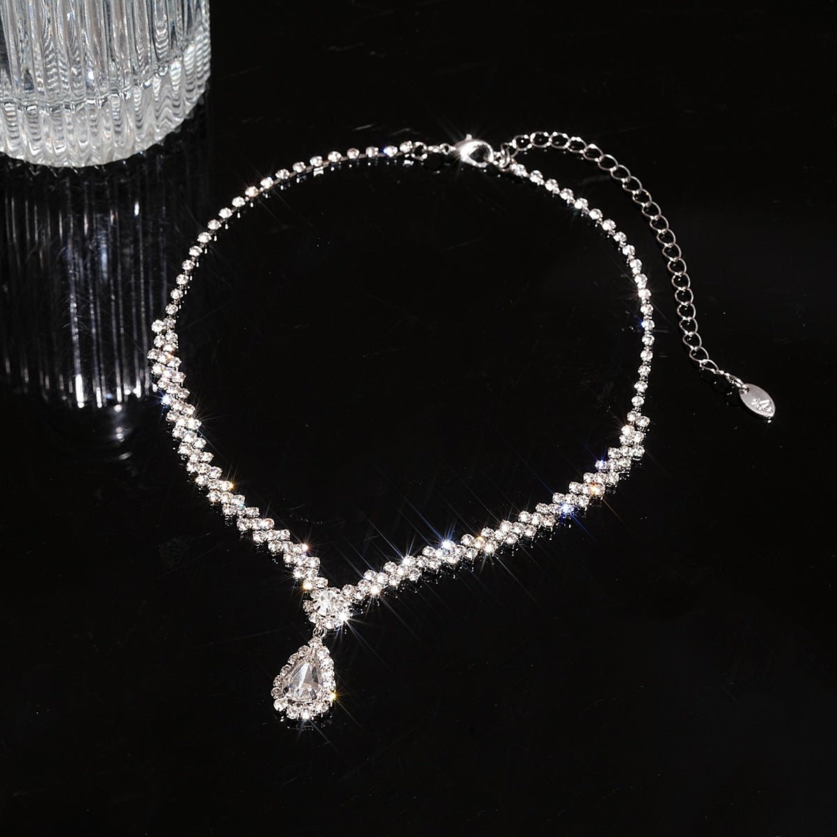 Radiant Teardrop Zircon Necklace - SHICCACHE