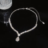 Radiant Teardrop Zircon Necklace - SHICCACHE