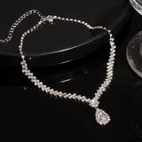 Radiant Teardrop Zircon Necklace - SHICCACHE