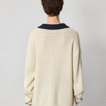 Relaxed Sophistication – Waffle Knit V - Neck Pullover - SHICCACHE