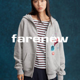 Retro Patch Zip Hoodie - SHICCACHE