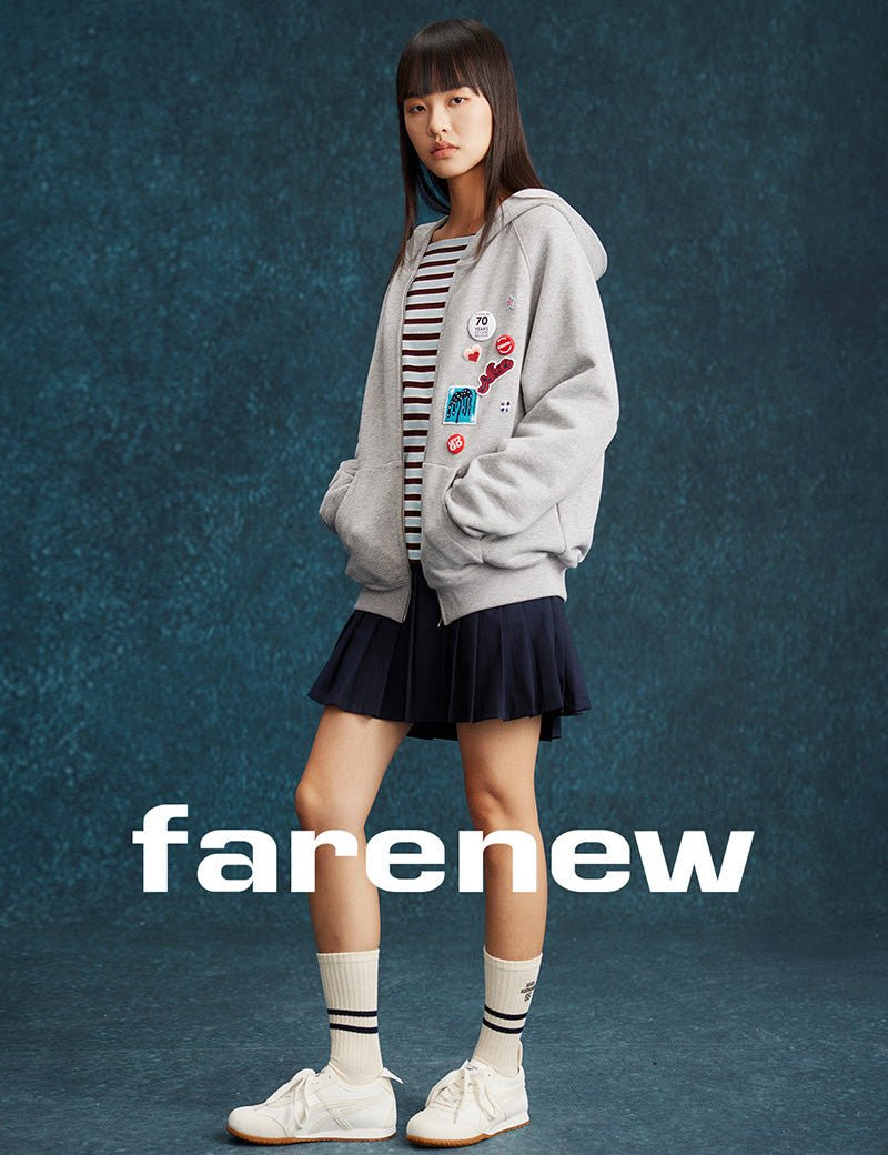Retro Patch Zip Hoodie - SHICCACHE