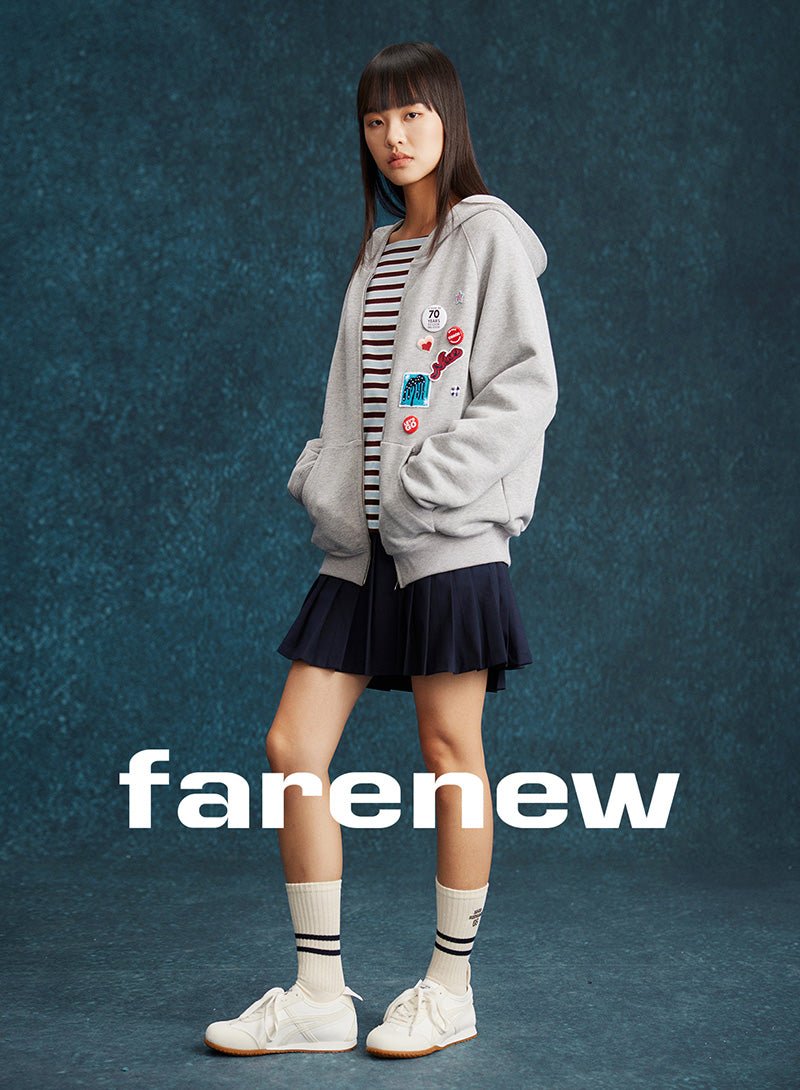 Retro Patch Zip Hoodie - SHICCACHE