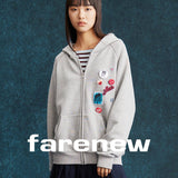Retro Patch Zip Hoodie - SHICCACHE