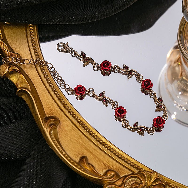 Rose Bloom Charm Bracelet - SHICCACHE