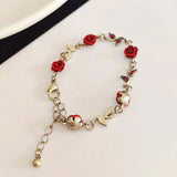 Rose Bloom Charm Bracelet - SHICCACHE