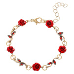 Rose Bloom Charm Bracelet - SHICCACHE