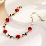 Rose Bloom Charm Bracelet - SHICCACHE