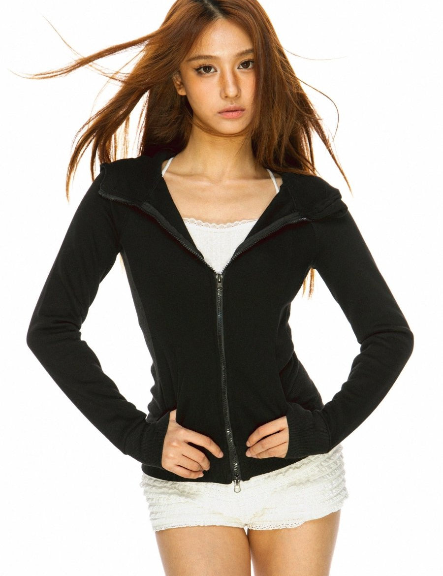 Slim Fit Zip - Up Hoodie - SHICCACHE