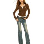 Snatched Fit Button - Up Crop Top - SHICCACHE