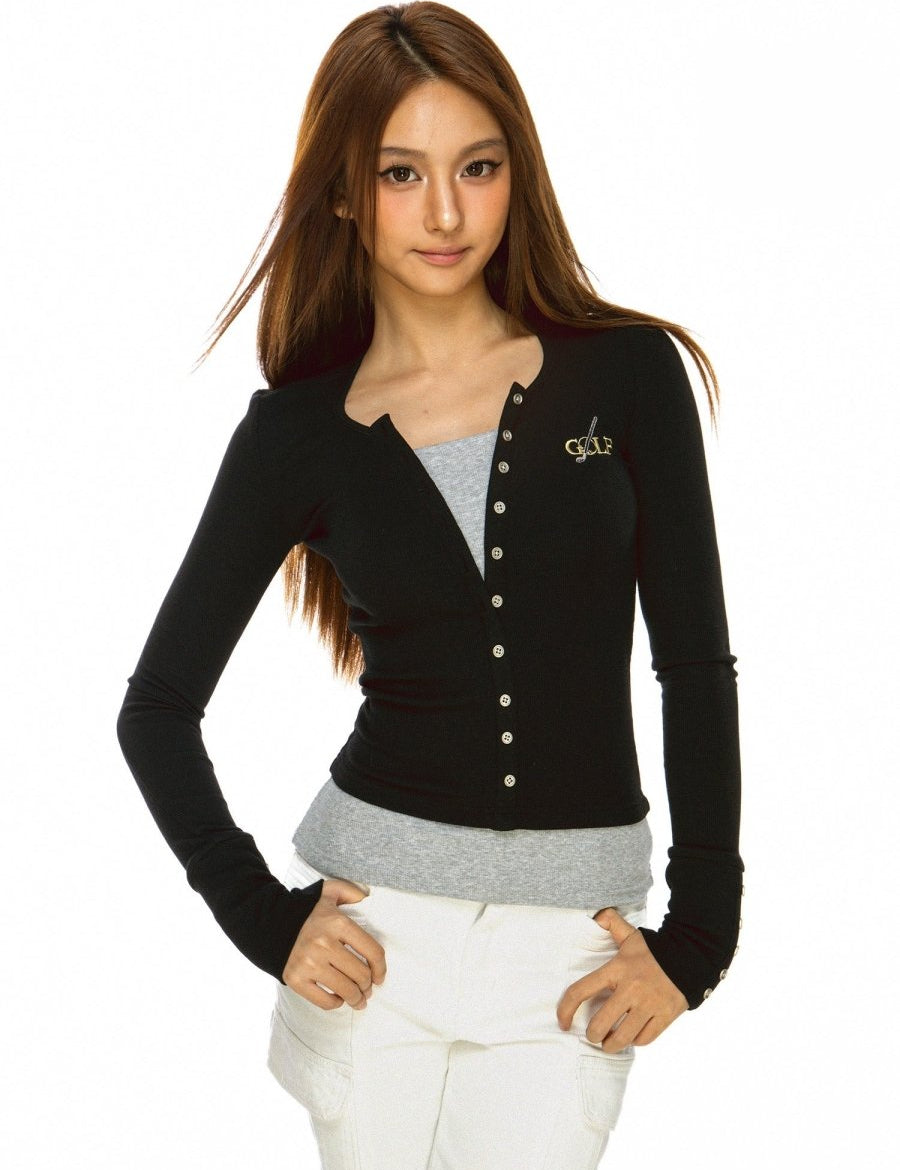 Snatched Fit Button - Up Crop Top - SHICCACHE