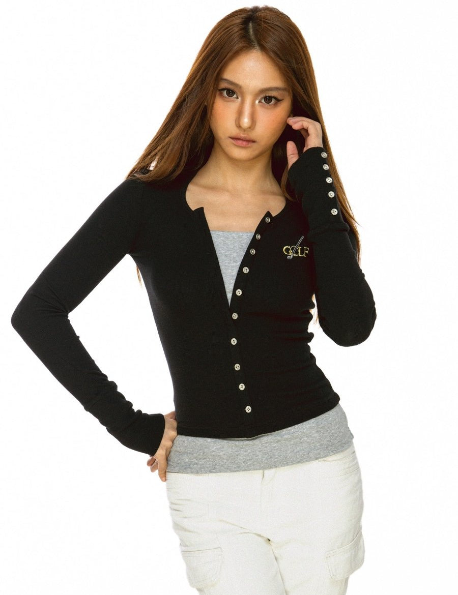 Snatched Fit Button - Up Crop Top - SHICCACHE