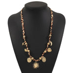 Solar Charm Leopard Rope Necklace - SHICCACHE