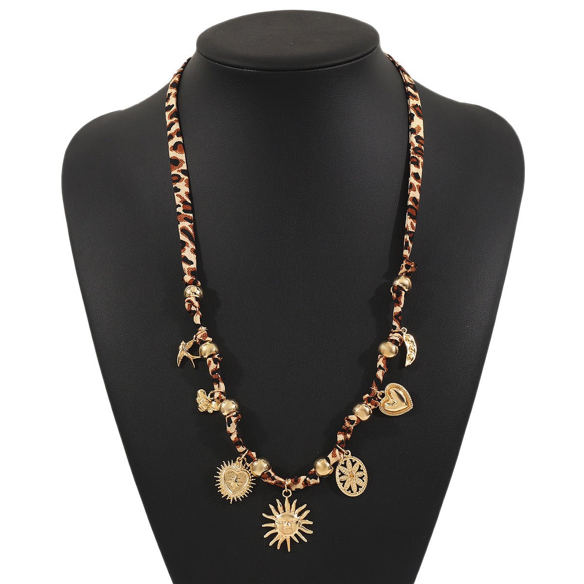 Solar Charm Leopard Rope Necklace - SHICCACHE