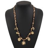 Solar Charm Leopard Rope Necklace - SHICCACHE